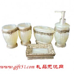 歐式風(fēng)格樹(shù)脂衛(wèi)浴五件套