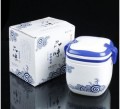 品味生活青花瓷手提兩層保溫飯盒