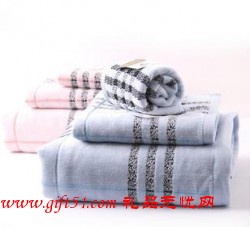 純棉浴巾三件套（包括方巾面巾浴巾）