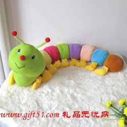 毛絨玩具 七彩毛毛蟲公仔