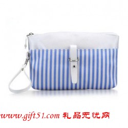 沁藍(lán)都會(huì)化妝包 收納包手提包定做