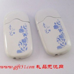 超薄青花瓷防風(fēng)打火機(jī) 金屬打火機(jī)定做