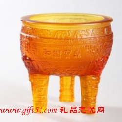 和諧寶鼎 商務琉璃擺件