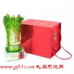 富貴生財 水琉璃工藝筆筒擺件