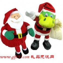 圣誕龍公仔,圣誕老人公仔二件組合定制