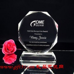 水晶太陽花八角獎杯獎牌