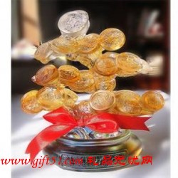 琉璃擺件發(fā)財樹,招財樹,搖錢樹定制