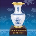 和諧平安白玉花瓶擺件定做批發
