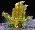 琉璃一帆風順擺件定制