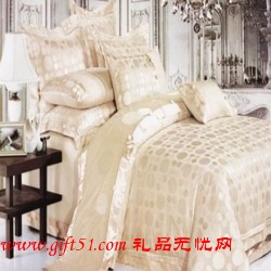 經(jīng)典米白色相思款天絲錦繡床上用品四件套