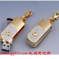 水晶彩鉆旋轉U盤/優盤