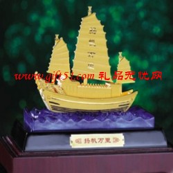 特色絨沙金揚帆萬里定制