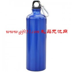 藍色鋁制運動水壺,戶外學生運動水壺定做
