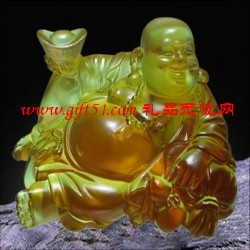坐擁百財琉璃擺件定制