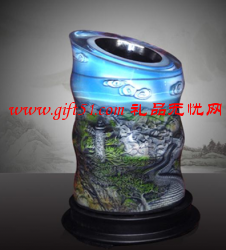 長城竹節筆筒|節節高筆筒|辦公筆筒定制