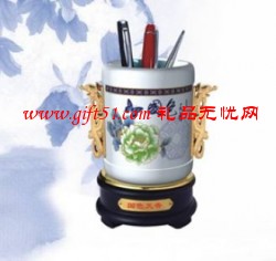 翅膀國色天香筆筒定制,廣州旋轉(zhuǎn)筆筒定做