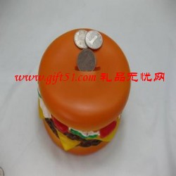 漢堡儲錢罐定制,廣告存錢罐定做