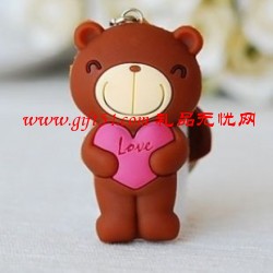 小熊軟膠鑰匙扣定制,廣告軟膠鑰匙扣定做
