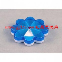 花型廣告藥盒 旋轉旅行藥盒定制,便攜式藥盒定做