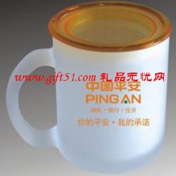 中國平安保險磨砂玻璃杯定做