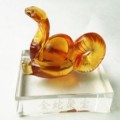 金蛇聚寶琉璃擺件定制