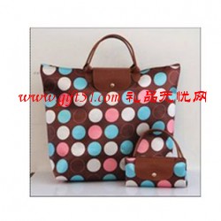 時尚廣告防水折疊購物袋/錢夾式布袋