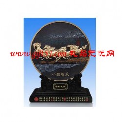 新款八駿雄風(fēng)圓盤(pán)辦公擺件