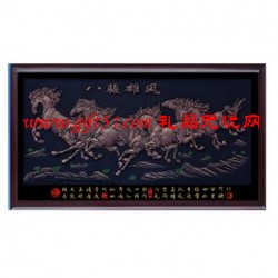 八駿雄風炭雕擺件 商務禮品