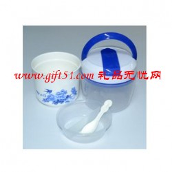 新款熱銷雙層陶瓷便當盒 保溫飯盒廠家