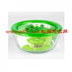 圓形玻璃四面扣保鮮盒