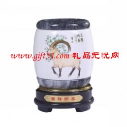 新款吉祥開(kāi)泰辦公商務(wù)筆筒 旋轉(zhuǎn)筆筒