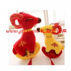 發財羊公仔 羊年毛絨玩具玩偶