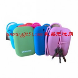 抽繩環保硅膠鑰匙包 多功能硅膠零錢包