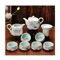 雪花釉方壺養(yǎng)魚杯茶具