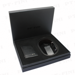 高檔錢包皮帶商務皮具套裝