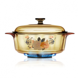 VISIONS 美國康寧晶彩透明花卉煮鍋