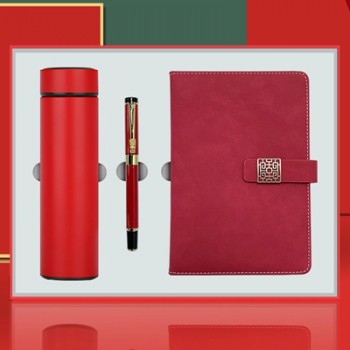 數顯保溫保+龍頭簽字筆+筆記本套裝