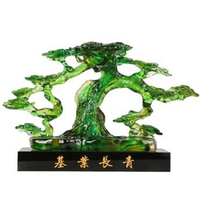 基業長青琺瑯彩琉璃擺件